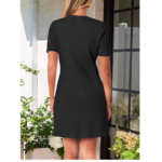 MEROKEETY Women's Knit Bodycon Mini Dress with Buttons