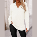 PRETTYGARDEN Women's Quarter Zip Sweater