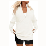 PRETTYGARDEN Women's Quarter Zip Sweater
