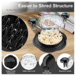 Chicken Shredder Tool with Brush & Fork 