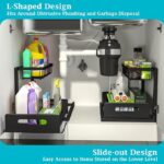 REALINN Under Sink Organizer - 2 Pack Pull-Out Storage.