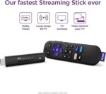 Roku Streaming Stick 4K | Portable Roku Streaming Device 4K/HDR/Dolby Vision, Roku Voice Remote, Free & Live TV