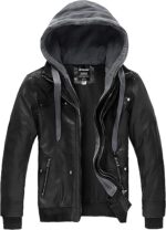Wantdo Men's Faux Leather Motorcycle Jacket
