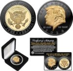 Trump 2024 Save America 1oz Ruthenium & Gold Tribute Coin with Box & Certificate