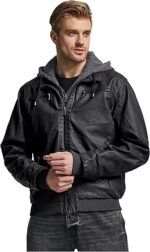 Wantdo Men's Faux Leather Motorcycle Jacket