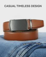 CHAOREN Men's Leather Ratchet Belt (35mm) - Customizable Fit, Effortless Style.