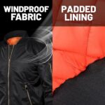 TACVASEN Men's Bomber Jacket - Fall Winter Padded Windbreaker