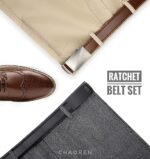 CHAOREN Men 2-Pack Leather Ratchet Belt ,Customizable Fit(35mm)