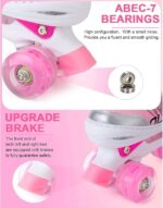Sowume Adjustable Roller Skates with Glowing Wheels for kids