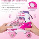 Sowume Adjustable Roller Skates with Glowing Wheels for kids