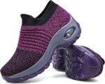 Women's Mesh Slip-On Walking Shoes - Air Cushion Platform Sneakers