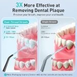 COSLUS Portable Water Flosser, Rechargeable, 300ML, IPX7 Waterproof