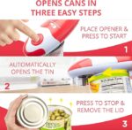 Kitchen Mama Can Opener: Automatic, Hands-Free, Smooth, Battery-Powered.