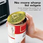 Hamilton Beach can opener, easy push lever, no sharp edges.