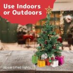 Prextex 23" Mini Christmas Tree with Lights & Ornaments