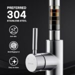 WEWE Brushed Nickel Single Handle Pull-Down Kitchen Faucet