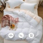 Bedsure White Queen Duvet Cover Set, 3 Pieces.