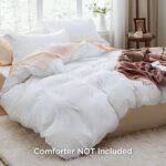Bedsure White Queen Duvet Cover Set, 3 Pieces.