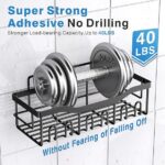 5-Pack Adhesive Shower Caddy, Rustproof, No-Drill Storage.