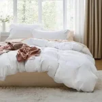 Bedsure White Queen Duvet Cover Set, 3 Pieces.