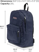 JanSport SuperBreak Backpack - Durable, Lightweight, Black, with Organizer.