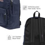 JanSport SuperBreak Backpack - Durable, Lightweight, Black, with Organizer.