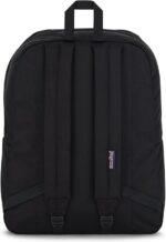 JanSport SuperBreak Backpack - Durable, Lightweight, Black, with Organizer.