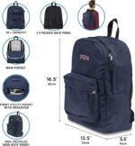 JanSport SuperBreak Backpack - Durable, Lightweight, Black, with Organizer.
